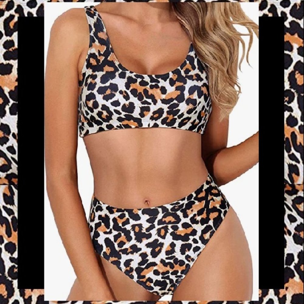NWT  2pc Tempt Me Cheetah Print Bikini